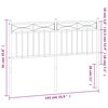 vidaXL T&ecirc;te de lit m&eacute;tal noir 135 cm