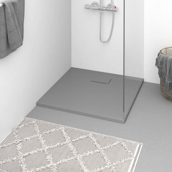 vidaXL Receveur de douche SMC Gris 80x80 cm