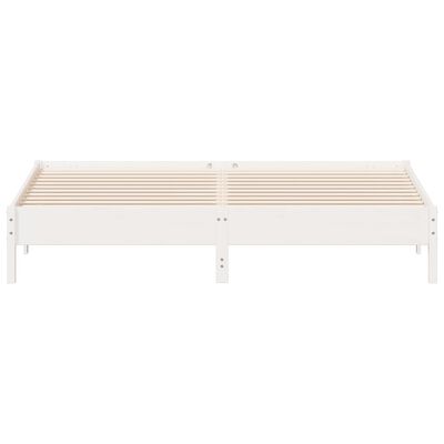 vidaXL Cadre de lit sans matelas blanc 200x200 cm bois massif de pin