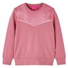 Sweatshirt pour enfants velours patchwork framboise 140