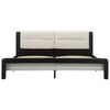 vidaXL Cadre de lit Noir 218 x 132 x 86,5 cm Simili cuir