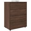 vidaXL Armoires de rangement 2 pcs Ch&ecirc;ne brun 80 x 48 x 105 cm