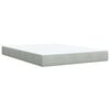 vidaXL Sommier &agrave; lattes de lit et matelas Gris clair 140x190cm Velours