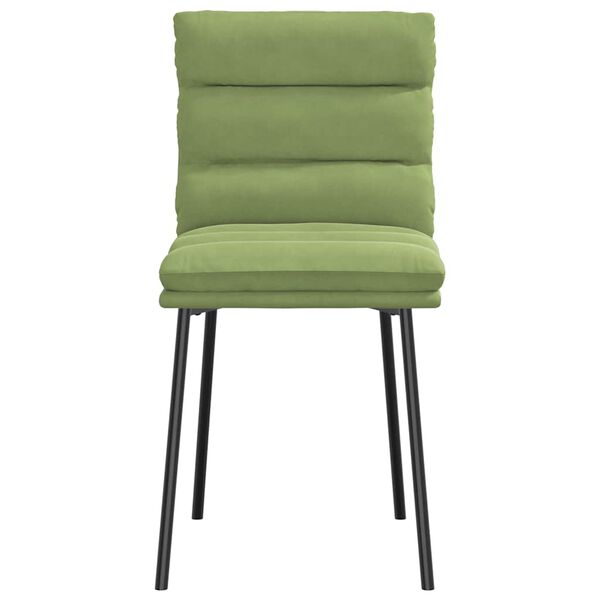 vidaXL Chaises &agrave; manger lot de 2 Vert clair Velours
