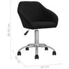 vidaXL Chaises pivotantes &agrave; manger lot de 2 noir tissu