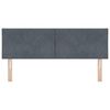 vidaXL T&ecirc;te de lit avec t&ecirc;te de lit Gris fonc&eacute; 144 cm Velours