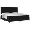 vidaXL Lit &agrave; ressorts avec matelas Noir 200 x 200 cm tissu