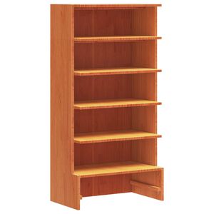 vidaXL Armoire &agrave; chaussures cire marron 52x30x104 cm bois pin massif