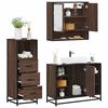 vidaXL Ensemble de meubles de salle de bain 3 pcs Chêne marron