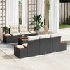 vidaXL Ensemble de canap&eacute; de jardin avec coussin 6 pcs Noir Poly rotin