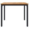 vidaXL Table de jardin Naturel et Noir 90 x 90 x 75 cm