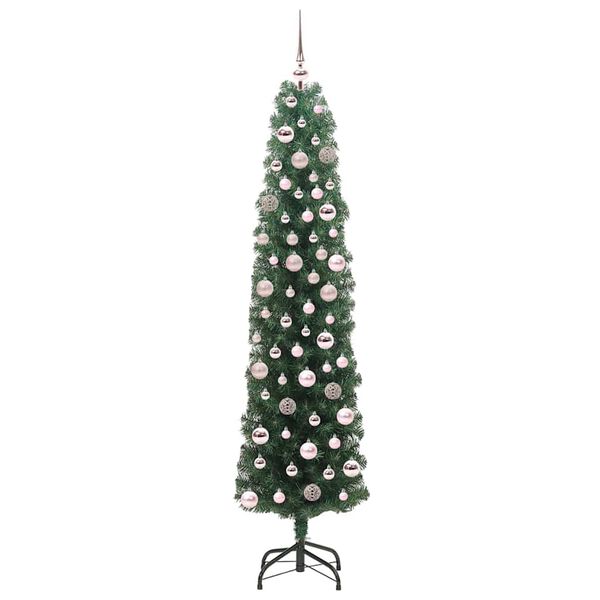 vidaXL Sapin de No&euml;l artificiel Vert 180 cm PVC et acier et plastique