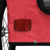 vidaXL Remorque de v&eacute;lo pour animaux de compagnie rouge