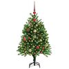 vidaXL Sapin de Noël avec 150 LED avec support Vert 120 cm PE