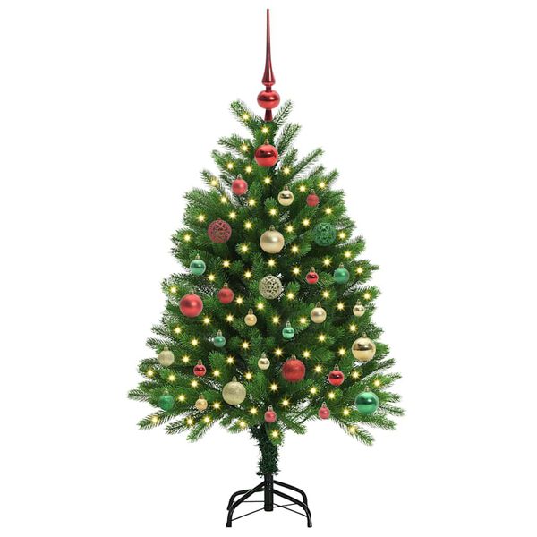 vidaXL Sapin de Noël avec 150 LED avec support Vert 120 cm PE