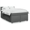 vidaXL Sommier &agrave; lattes de lit avec matelas Gris fonc&eacute; 140x190cm Tissu