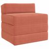 vidaXL Canap&eacute;-lit pliable Rouge orange 200 x 70 x 15 cm