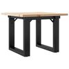 vidaXL Table basse cadre en O 70x70x40 cm bois de pin massif et acier
