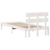 vidaXL Cadre de lit Blanc 75 x 190 cm Bois de pin massif