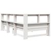 vidaXL Lit biblioth&egrave;que sans matelas blanc 100x200 cm bois pin massif