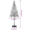 vidaXL Sapin de No&euml;l avec 150 LED Blanc 150 cm PE et Acier