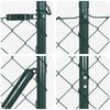 vidaXL Clôture en treillis avec poteaux Vert 1.2 x 25 m Acier