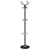 vidaXL Porte-manteau avec porte-parapluie noir fer enduit de poudre