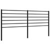 vidaXL T&ecirc;te de lit m&eacute;tal noir 193 cm