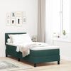 vidaXL Lit &agrave; ressort LED avec matelas Vert fonc&eacute; 80 x 200 cm Velours