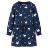 Robe pour enfants &agrave; manches longues bleu marine 104