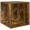 vidaXL Table d'appoint Ch&ecirc;ne fum&eacute; 33x33x34,5 cm Bois d'ing&eacute;nierie