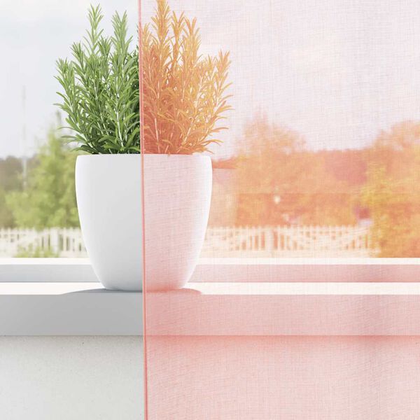vidaXL Rideaux en voile avec boucles 2 pcs rose 140x225 cm