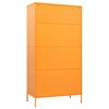 vidaXL Garde-robe Jaune moutarde 90x50x180 cm Acier