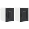 vidaXL Panneau de lave-vaisselle Kalmar 2 pc Noir Bois d'ing&eacute;nierie