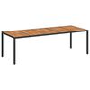 vidaXL Table de Jardin Noir polyrotin