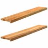 vidaXL Appuis de fen&ecirc;tre 2 pcs marron clair bois de ch&ecirc;ne massif