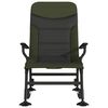 vidaXL Chaise de p&ecirc;che avec accoudoir pliable vert