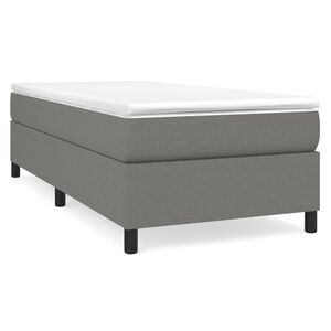 vidaXL Cadre de lit &agrave; lattes gris fonc&eacute; 90x190 cm tissu