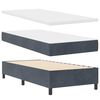 vidaXL Lit &agrave; ressorts avec matelas Gris fonc&eacute; 190 x 90 cm Polyester