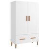 vidaXL Buffet Blanc 70x31x115 cm Bois d'ing&eacute;nierie