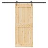 vidaXL Porte coulissante et kit de quincaillerie 95x210 cm pin massif