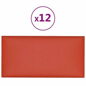 vidaXL T&ecirc;te de lit murale 12 pc 30 x 15 cm Cappuccino tissu