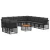 vidaXL Ensemble de canap&eacute;s d'ext&eacute;rieur 12 pcs Noir et Gris fonc&eacute;