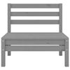vidaXL Salon de jardin 8 pcs Gris Bois de pin massif