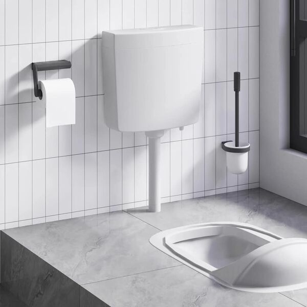 vidaXL Réservoir de toilette avec entrée d'eau inférieure 3/6 L Gris