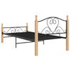 vidaXL Cadre de lit sans matelas noir m&eacute;tal 90x200 cm