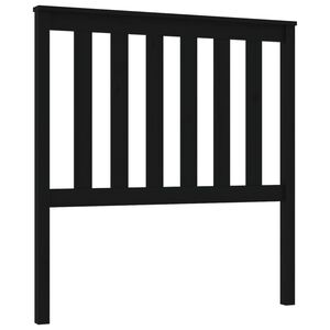 vidaXL T&ecirc;te de lit Noir 96x6x101 cm Bois massif de pin