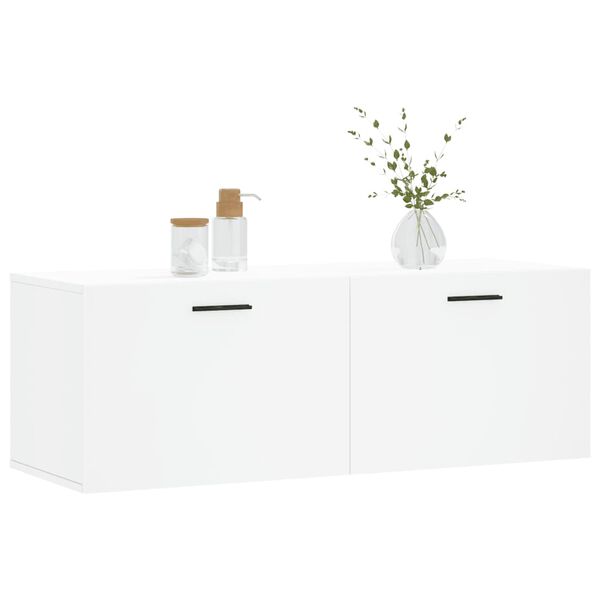 vidaXL Armoire murale blanc 100x36,5x35 cm bois d'ing&eacute;nierie