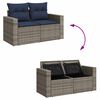 vidaXL Salon de jardin avec coussins 8 pcs gris r&eacute;sine tress&eacute;e acacia