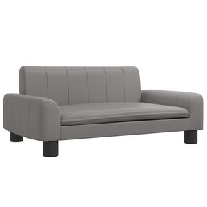 vidaXL Canap&eacute; pour enfants gris 70x45x30 cm similicuir